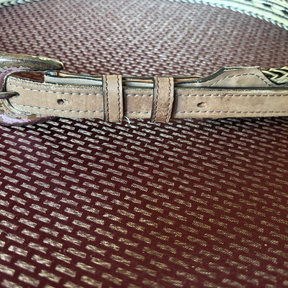 King Ranch Leather & Woven Belt, Sz 38, Unisex - Picture 2 of 9
